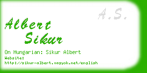 albert sikur business card